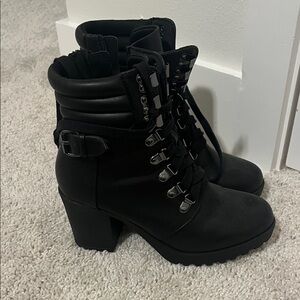 MIA Black Lace Up Women's Boots
